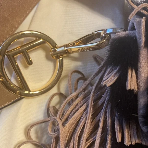 Fendi Brown Fringe Shoulder Bag - Picture 8 of 9